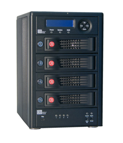 35450-3138-2400 - CRU RTX SECURE 410-3QR, 4-BAY RAID TOWER, AES256 ENCRYP., W/ E-KEYS, USB3/FW800/ESAT