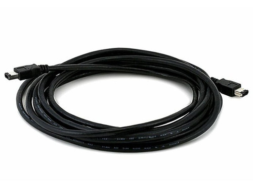 33 - Monoprice IEEE-1394 DV CABLE 6P-6P M/M-15FT BLK