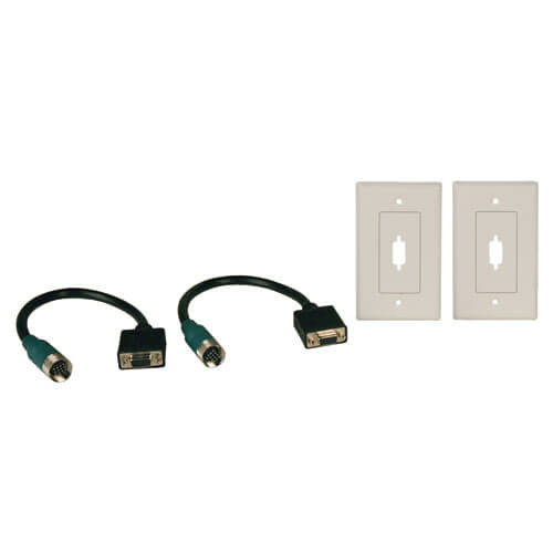 EZA-VGAF-2 - Tripp Lite EASY PULL TYPE-A VGA CONNECTOR KIT WITH HD15 AND WALLPLATES F/F