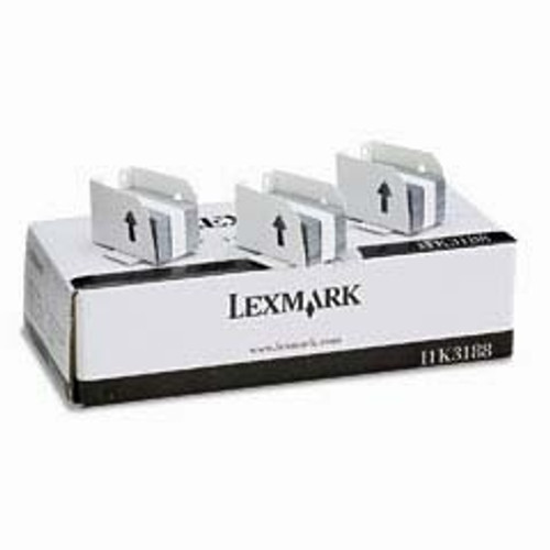 11K3188 - Lexmark A STAPLE CARTRIDGE CONTAINS 3000 STAPLES. EACH PACKAGE CONTAINS THREE REFILL STA