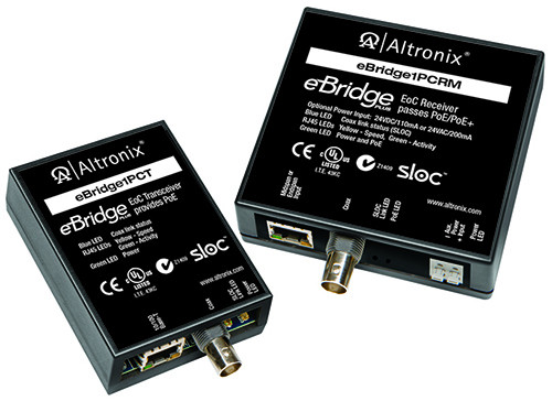 EBRIDGE1PCRMT - Altronix IP/COAX PASS POE/POE+ RCVR/TRS