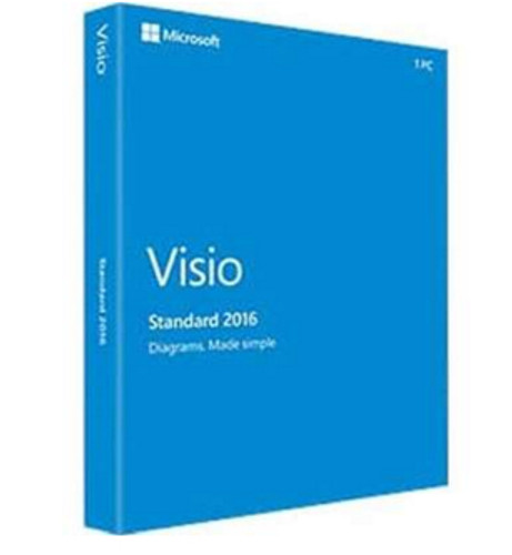 D86-05555 - Microsoft VISIO STD 2016 WIN ENGLISH MEDIALESS