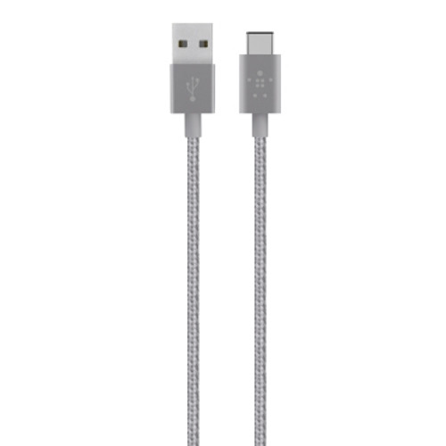 F2CU060BT04-GRY - Belkin CABLE,PREMIUM,USB-C/USB-A MIX METALIC,4 ,GRAY