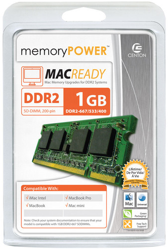 1GBS/D2-667 - Centon PC2-5300DDR2SODIMM UNBUFFERED NON-ECC1GB