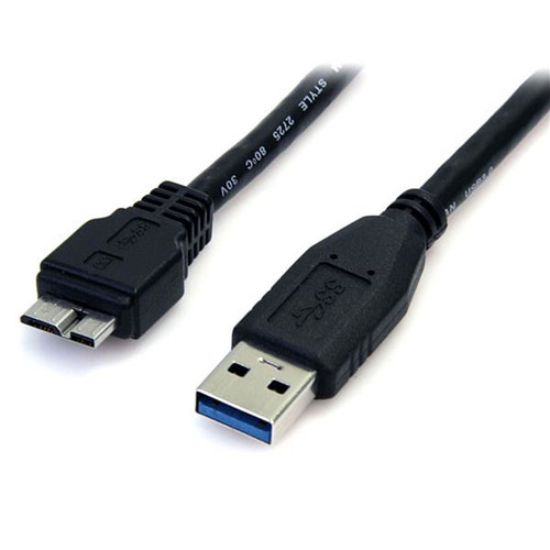 USB3SAUB3BK - StarTech.com 3 FT BLACK SUPERSPEED USB 3.0 CABLE A TO MICRO B - M/M