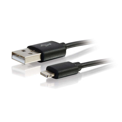 35499 - C2G 1M LIGHTNING CABLE-USB A MALE TO LIGHTNING MALE SYNC AND CHARGING CABLE BLAC