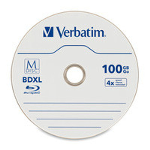 98914 - Verbatim VERBATIM, M-DISC BDXL 100GB 4X WITH BRANDED, SURFACE - 25/PK SPINDLE