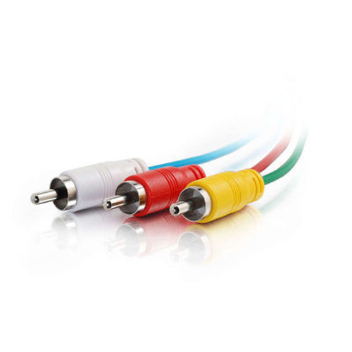 40525 - C2G 35FT PLENUM-RATED COMPOSITE VIDEO WITH STEREO AUDIO CABLE WITH LOW PROFILE CONNE