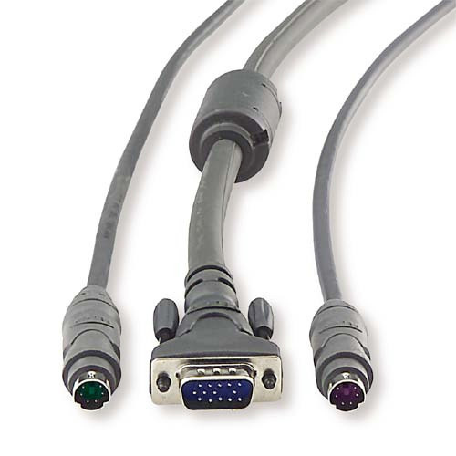 F1D9000-10 - Belkin BELKIN OMNIVIEW E SERIES 10FT PS/2 KVM CABLE, 2XMNDN6M/M;HDDB15M/F