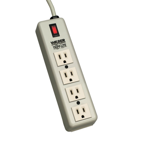 4SPDX - Tripp Lite WABER-BY-TRIPP LITE 4-OUTLET INDUSTRIAL POWER STRIP, 6-FT. CORD, 5-15P, LIGHTED