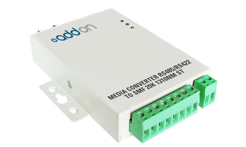 ADD-RS422-2ST - AddOn Networks ADDON SERIAL RS485/RS422 TO FIBER SMF 1310NM 20KM ST SERIAL MEDIA CONVERTER