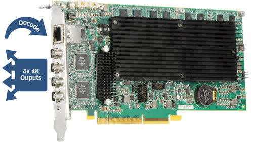 MURAIPXO-D4LHF - Matrox FANLESS 4K IP DECODE AND DISPLAY CARD. THIS PCIE X8 GEN 2 BOARD PROVIDES 4 MINI