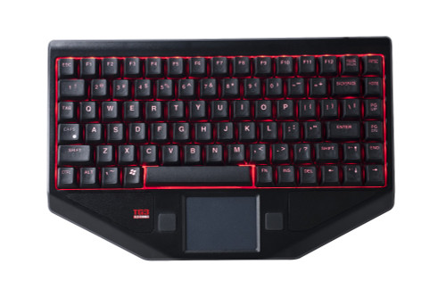 KBA-BLTX-USNNR-US - TG3 Electronics KEYBOARD; RUGGED 83 KEY KEYBOARD W/ TOUCHPAD AND RED BACKLIGHTING. STRAIGHT CORD