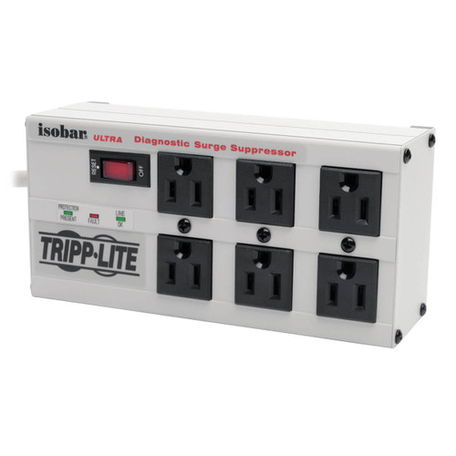 ISOBAR6 ULTRA - Tripp Lite ISOBAR SURGE PROTECTOR METAL 6 OUTLET 6FEET CORD 3330 JOULES