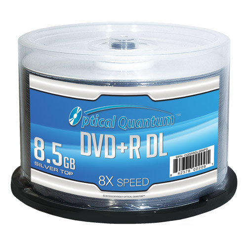 OQDPRDL08NPS - Vinpower Digital 50PK DVD+R DL 8X 8.5GB