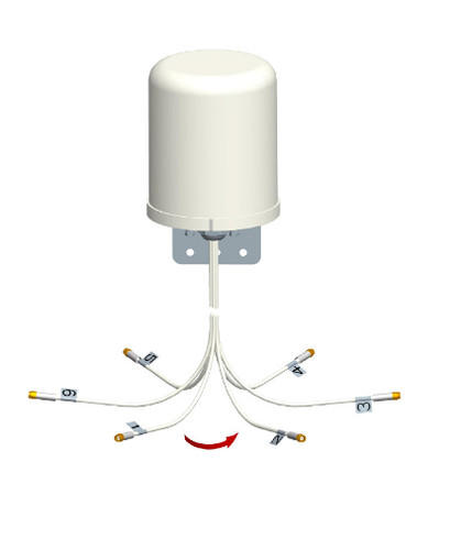 FANT-06ABGN-0606-O-R - Fortinet 2.4/5GHZ 6DBI WI-FI OMNI ANTENNA WITH 6 RPSMA CONNECTOR