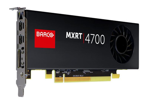 K9306046 - Barco MXRT-4700 GRAPHICS CARD: 4GB GDDR5 SMALL FORM FACTOR, 1 DISPLAYPORT 1.4 & 2 MINI