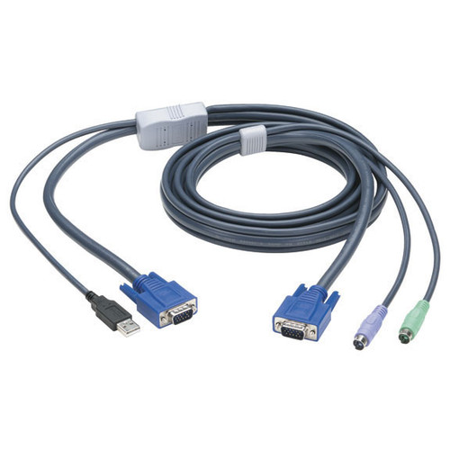 EHN428-010M - Black Box KVM FLASH CABLE - VGA, PS/2 TO USB, 10M