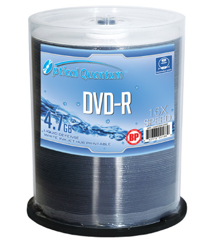 OQBPDMR16WIP - Vinpower Digital 100PK DVD-R 4.7GB OPTICAL