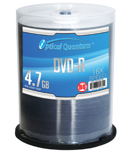 OQBQDMR16ST - Vinpower Digital 100PK DVD-R 16X 4.7GB OPTICAL