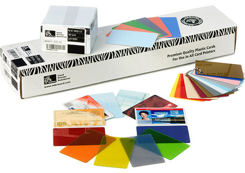 104523-132 - Zebra ZEBRA COLOR PVC CARD - SILVER METALLIC, 30 MIL (500 CARDS)