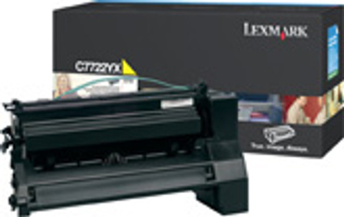 C7722YX - Lexmark TONER CARTRIDGE - YELLOW - 15000 PAGES AT 5% COVERAGE - FOR LEXMARK C772N / C772