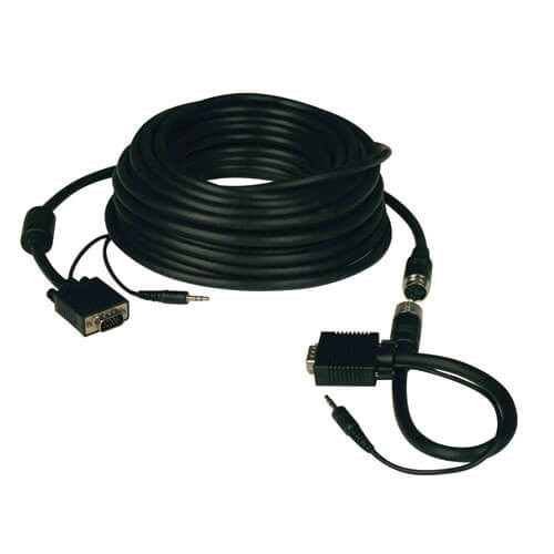P504-100-EZ - Tripp Lite 100FT SVGA / VGA COAX MONITOR CABLE WITH AUDIO AND RGB HIGH RESOLUTION EASY PULL