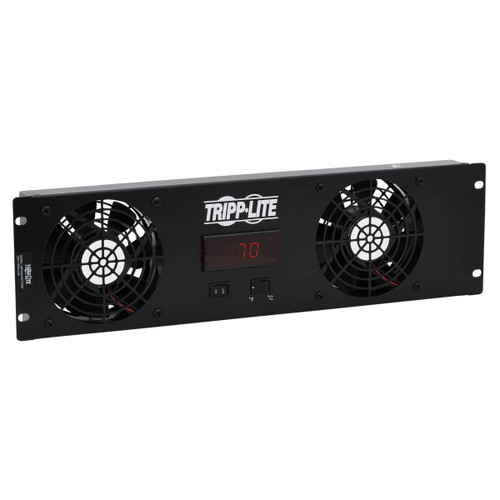 SRFAN3UDCTEMP - Tripp Lite BLANKING PANEL FOR 19 IN. RACKS - 3U, 2 12VDC EXTRA-QUIET FANS, DIGITAL TEMPERAT