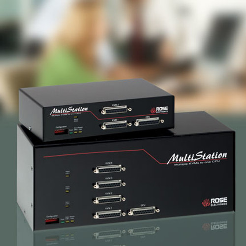 ML-4U - Rose MULTISTATION - PC KVM SHARING UNIT1 CPU TO 4 KVMS, DB25 KVM & CPU CONNECTORS, 3U