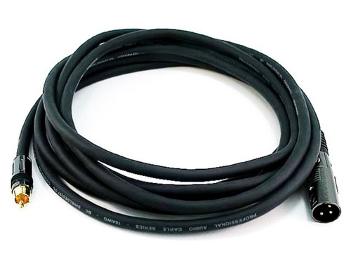 4779 - Monoprice XLR/RCA, 4.572 m audio cable 180" (4.57 m) XLR (3-pin) Black