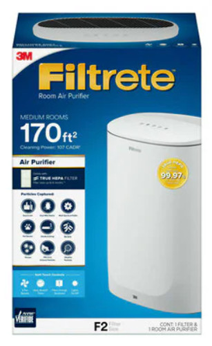 3M FILTRETE ROOM AIR PURIFIER MEDIUM ROOM FAP-C02WA-G2, 170 SQ FT