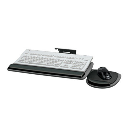 93841 - Fellowes COMBINES CUSTOM COMFORT WITH EASY SPACE MANAGEMENT. SINGLE KNOB ADJUSTS HEIGHT A