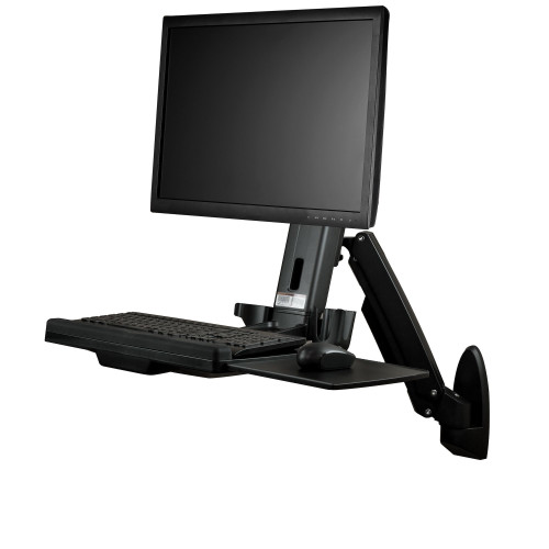 WALLSTS1 - StarTech.com ERGONOMIC WALL-MOUNT WORKSTATION - UP TO 17LB VESA MONITOR (INCL ULTRAWIDE) - FO