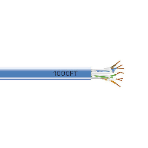 EYN870A-PB-1000 - Black Box CAT6 550-MHZ SOLID ETHERNET BULK CABLE - UNSHIELDED (UTP), CMR PVC, BLUE, 1000-F