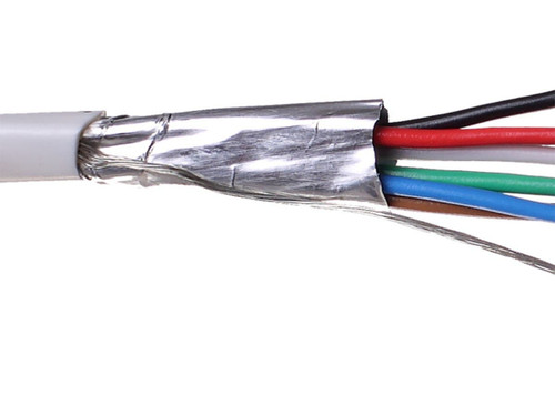34068 - Monoprice SYSTON 18/6 STRANDED OVERALL SHIELDED CMR/CL3R SECURITY AND CONTROL CABLE WHITE