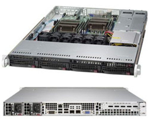 CSE-815TQC-R504WB - Supermicro 1U SC815TQC WIO CHASSIS W/