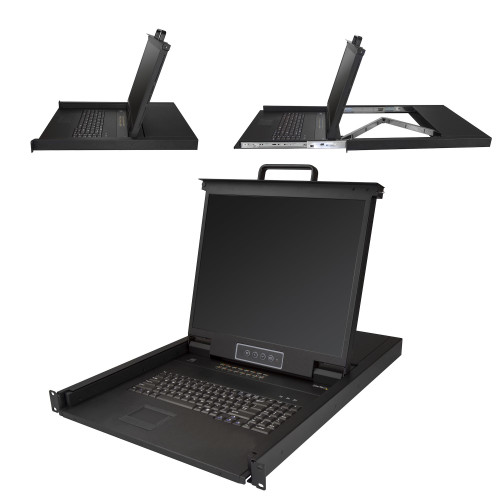 RKCONS1916K - StarTech.com RACKMOUNT KVM CONSOLE W/ 19IN ACTIVE MATRIX TFT LCD MONITOR / 1280 X 1024 / 16 P