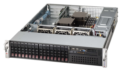 CSE-213BAC8-R1K23WB - Supermicro SUPERMICRO MBD-X11SPW-TF-SINGLE BLACK2U SC213B WIO CHASSIS W/ SAS3 BPN,REDUNDANT