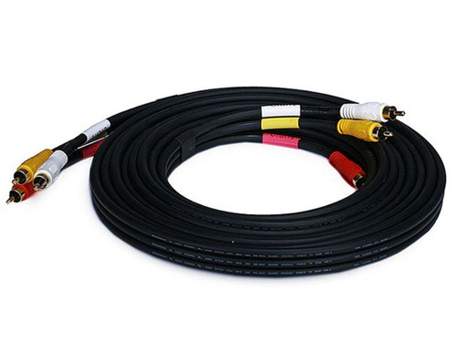 6308 - Monoprice 6308 composite video cable 180" (4.57 m) 3 x RCA Black