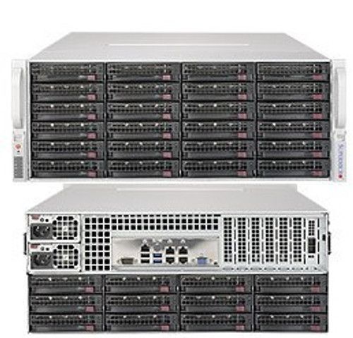 SSG-6048R-E1CR36N - Supermicro SUPER SERVER-INTEL, MB -X10DRI-T4+, CSE-847BTS-R1K28LPBP, BLACK