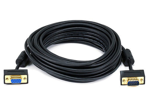 6373 - Monoprice VGA/VGA, M/F, 7.62 m VGA cable 300" (7.62 m) VGA (D-Sub) Black