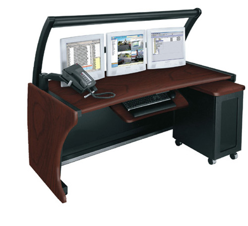LD-6430DC - MIDDLE ATLANTIC PRODUCTS 64 INCH LCD MONITORING DESK, DC,ECONOMICAL MONITORING AND CONTROL WORKSTATION WI