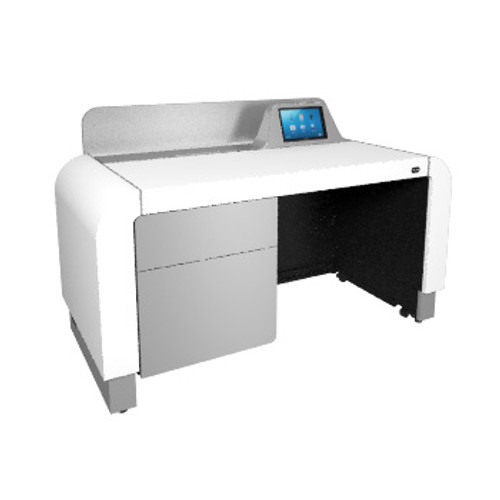 L7-F61A-WD-SLHA7 - MIDDLE ATLANTIC PRODUCTS PRE-CONFIGURED L7 SERIES LECTERN IN BRITE WHITE WITH SILVER ACCENTS