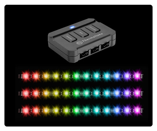 AC-037-LN1NAN-A1 - Thermaltake BRIGHTEN UP ANY BUILD WITH THE LUMI COLOR 256C 3-PACK RGB LED STRIP CONTROL PACK