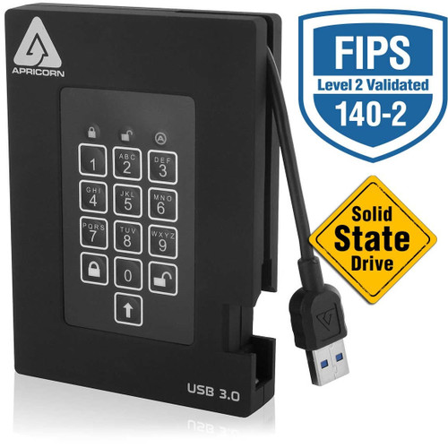 A25-3PL256-S1000F - Apricorn FIPS VALIDATED, 1TB SSD USB 3.0