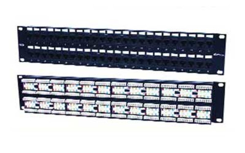 90-48PPC5E - Weltron 48-PORT 110 TYPE CAT5E 568A/B 2U PATCH P