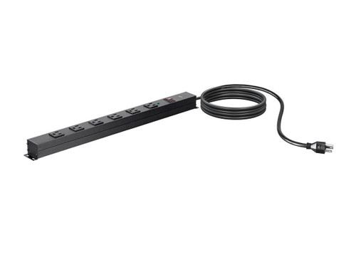 35097 - MONOPRICE 6 OUTLET METAL SURGE PROTECTOR POWER STRIP WITH 15FT CORD, 540 JOULES,