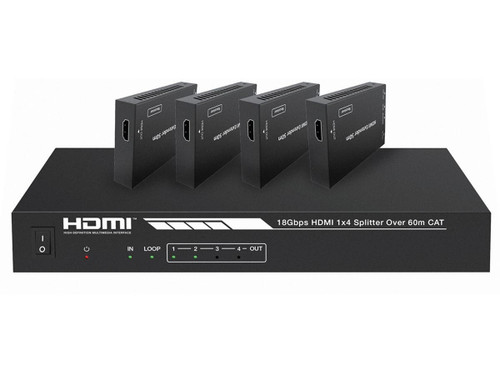 42271 - MONOPRICE BLACKBIRD 4K HDMI 2.0 1X4 SPLITTER EXTENDER --COMPLETE SOLUTION KIT--