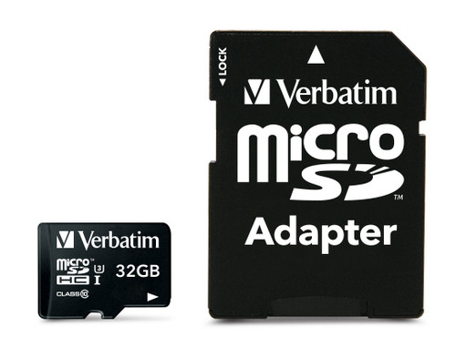 47041 - VERBATIM PRO MEMORY CARD WITH ADAPTER, 47041, 32GB, MICROSDHC, 600X, UHS-1, CLAS