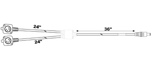 CBLBA-F00360 - Lind Electronics Y CABLE TO CONNECT TWO BA5590 15VDC BATTERIES TO A SINGLE CONNECTOR TO CONNECT T